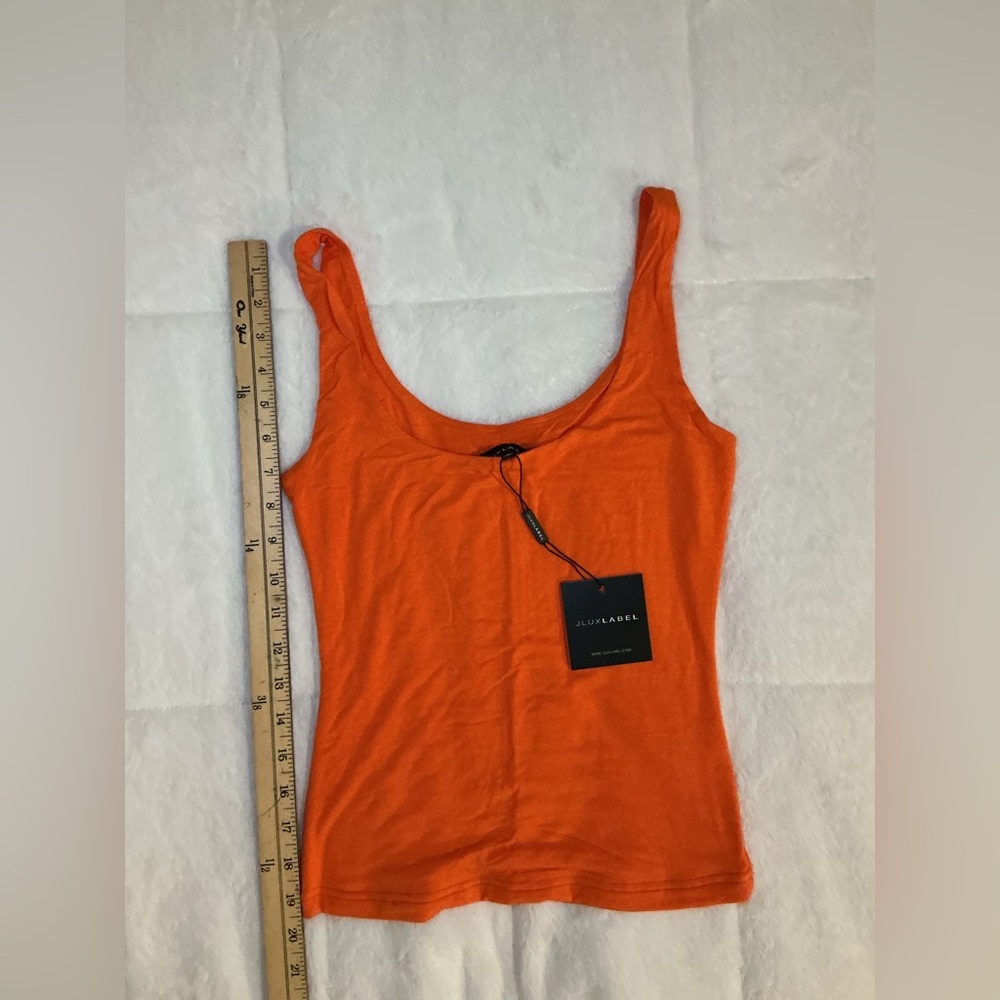 Orange Sleeveless Women's Top - Picture 4 of 7